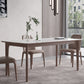 Rectangle 4 Legs Mid-Century Table White Color Fixed Table of Sintered Stone Clearhalo ' dining_table' 'Dining Tables & Seating' 'Dining Tables' 'furn' 'furn_dining_table' 'Furniture' 'furniture_dining_table' 'Kitchen & Dining Furniture' 'kitchen&dining_furn' 'kitchen' 'kitchen_dining_table' 4156386