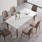 Rectangle 4 Legs Mid-Century Table White Color Fixed Table of Sintered Stone Clearhalo ' dining_table' 'Dining Tables & Seating' 'Dining Tables' 'furn' 'furn_dining_table' 'Furniture' 'furniture_dining_table' 'Kitchen & Dining Furniture' 'kitchen&dining_furn' 'kitchen' 'kitchen_dining_table' 4156388