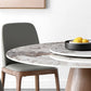Contemporary Round Shape Gray Table Standard Sintered Stone Dining Table for Kitchen Clearhalo ' dining_table' 'Dining Tables & Seating' 'Dining Tables' 'furn' 'furn_dining_table' 'Furniture' 'furniture_dining_table' 'Kitchen & Dining Furniture' 'kitchen&dining_furn' 'kitchen' 'kitchen_dining_table' 4156406