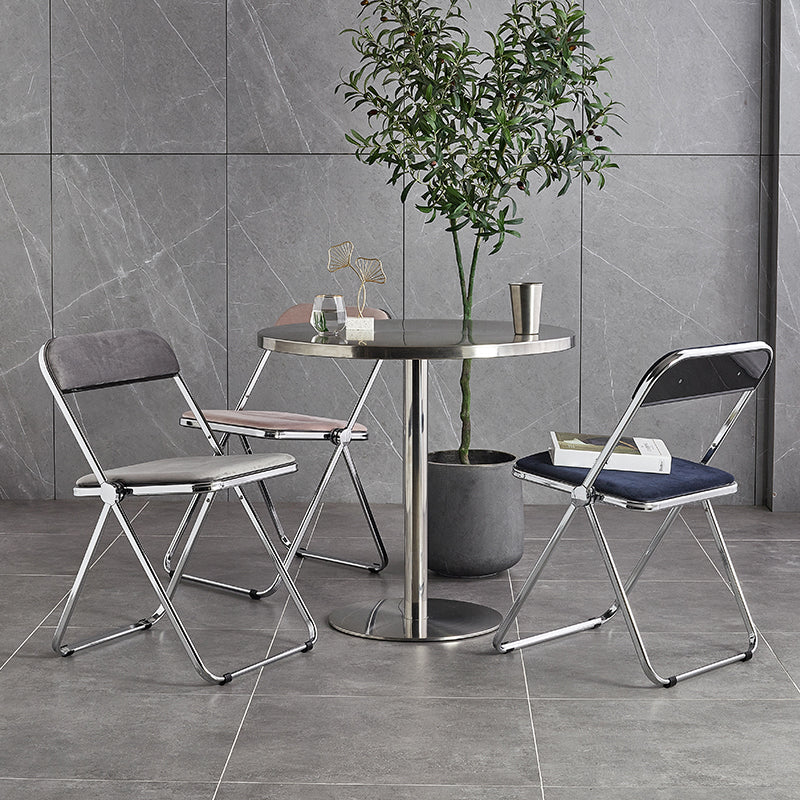 Metal Industrial Table Stainless Steel Top Dining Table with Pedestal Base Clearhalo ' dining_table' 'Dining Tables & Seating' 'Dining Tables' 'furn' 'furn_dining_table' 'Furniture' 'furniture_dining_table' 'Kitchen & Dining Furniture' 'kitchen&dining_furn' 'kitchen' 'kitchen_dining_table' 4156411