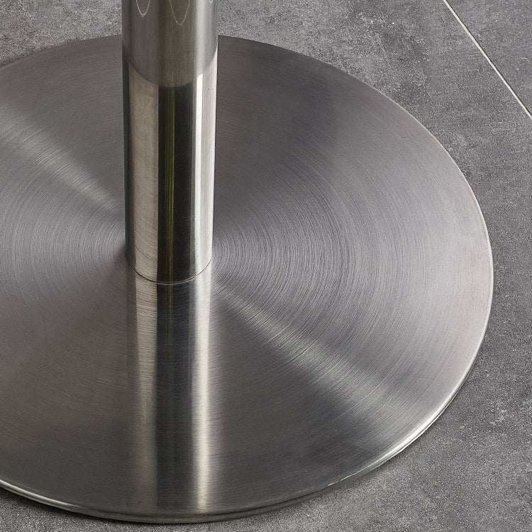 Metal Industrial Table Stainless Steel Top Dining Table with Pedestal Base Clearhalo ' dining_table' 'Dining Tables & Seating' 'Dining Tables' 'furn' 'furn_dining_table' 'Furniture' 'furniture_dining_table' 'Kitchen & Dining Furniture' 'kitchen&dining_furn' 'kitchen' 'kitchen_dining_table' 4156419