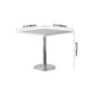 Metal Industrial Table Stainless Steel Top Dining Table with Pedestal Base Clearhalo ' dining_table' 'Dining Tables & Seating' 'Dining Tables' 'furn' 'furn_dining_table' 'Furniture' 'furniture_dining_table' 'Kitchen & Dining Furniture' 'kitchen&dining_furn' 'kitchen' 'kitchen_dining_table' 4156426