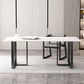 Rectangle Double Pedestal Industrial Table Fixed Table with Sintered Stone Clearhalo ' dining_table' 'Dining Tables & Seating' 'Dining Tables' 'furn' 'furn_dining_table' 'Furniture' 'furniture_dining_table' 'Kitchen & Dining Furniture' 'kitchen&dining_furn' 'kitchen' 'kitchen_dining_table' 4156427