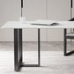Rectangle Double Pedestal Industrial Table Fixed Table with Sintered Stone Clearhalo ' dining_table' 'Dining Tables & Seating' 'Dining Tables' 'furn' 'furn_dining_table' 'Furniture' 'furniture_dining_table' 'Kitchen & Dining Furniture' 'kitchen&dining_furn' 'kitchen' 'kitchen_dining_table' 4156430