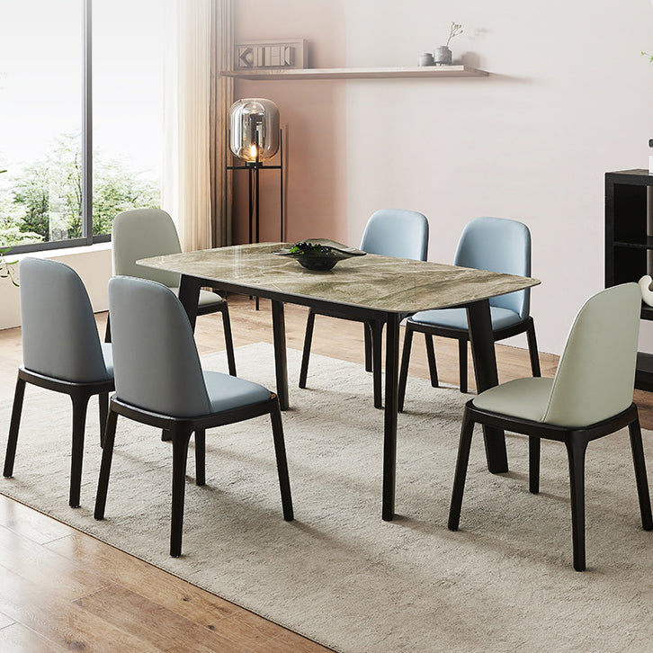 Sintered Stone Table Industrial 4 Legs Table for Dining Room Clearhalo ' dining_table' 'Dining Tables & Seating' 'Dining Tables' 'furn' 'furn_dining_table' 'Furniture' 'furniture_dining_table' 'Kitchen & Dining Furniture' 'kitchen&dining_furn' 'kitchen' 'kitchen_dining_table' 4156439