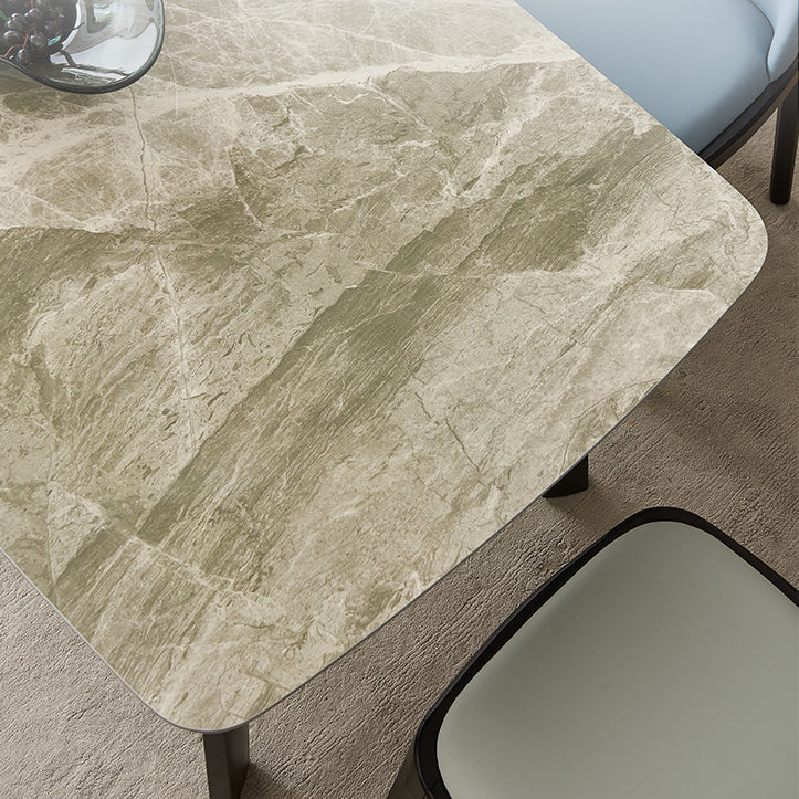 Sintered Stone Table Industrial 4 Legs Table for Dining Room Clearhalo ' dining_table' 'Dining Tables & Seating' 'Dining Tables' 'furn' 'furn_dining_table' 'Furniture' 'furniture_dining_table' 'Kitchen & Dining Furniture' 'kitchen&dining_furn' 'kitchen' 'kitchen_dining_table' 4156442