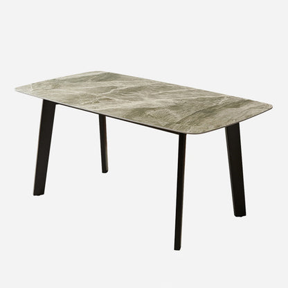 Sintered Stone Table Industrial 4 Legs Table for Dining Room Without Chairs Clearhalo ' dining_table' 'Dining Tables & Seating' 'Dining Tables' 'furn' 'furn_dining_table' 'Furniture' 'furniture_dining_table' 'Kitchen & Dining Furniture' 'kitchen&dining_furn' 'kitchen' 'kitchen_dining_table' 4156443