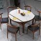 Minimalist Extendable Round Shape Table Standard Sintered Stone Dining Table for Kitchen Clearhalo ' dining_table' 'Dining Tables & Seating' 'Dining Tables' 'furn' 'furn_dining_table' 'Furniture' 'furniture_dining_table' 'Kitchen & Dining Furniture' 'kitchen&dining_furn' 'kitchen' 'kitchen_dining_table' 4156457