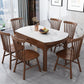 Minimalist Extendable Round Shape Table Standard Sintered Stone Dining Table for Kitchen Clearhalo ' dining_table' 'Dining Tables & Seating' 'Dining Tables' 'furn' 'furn_dining_table' 'Furniture' 'furniture_dining_table' 'Kitchen & Dining Furniture' 'kitchen&dining_furn' 'kitchen' 'kitchen_dining_table' 4156467