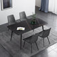 Sintered Stone Industrial Dining Table 4 Legs Base Rectangle Table for Home Clearhalo ' dining_table' 'Dining Tables & Seating' 'Dining Tables' 'furn' 'furn_dining_table' 'Furniture' 'furniture_dining_table' 'Kitchen & Dining Furniture' 'kitchen&dining_furn' 'kitchen' 'kitchen_dining_table' 4156481