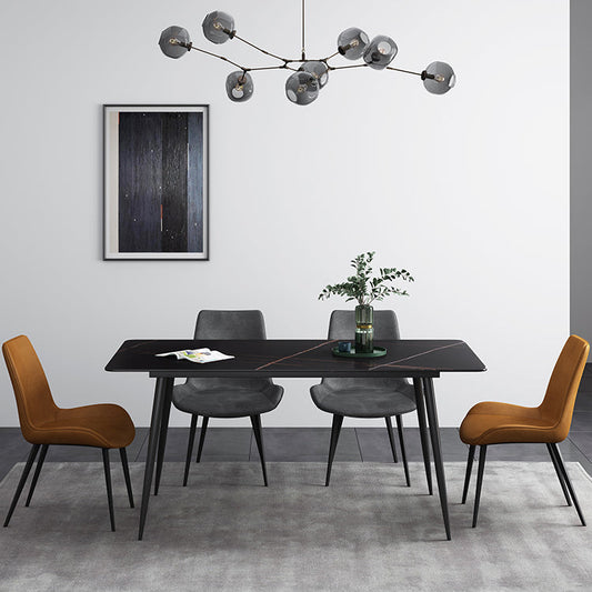 Sintered Stone Industrial Dining Table 4 Legs Base Rectangle Table for Home