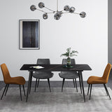 Sintered Stone Industrial Dining Table 4 Legs Base Rectangle Table for Home Clearhalo ' dining_table' 'Dining Tables & Seating' 'Dining Tables' 'furn' 'furn_dining_table' 'Furniture' 'furniture_dining_table' 'Kitchen & Dining Furniture' 'kitchen&dining_furn' 'kitchen' 'kitchen_dining_table' 4156482