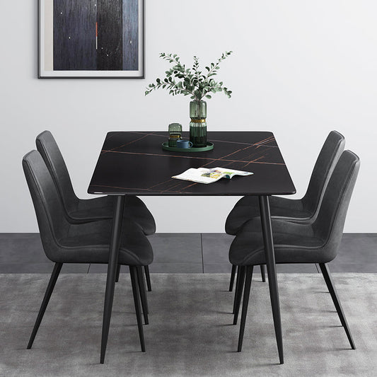 Sintered Stone Industrial Dining Table 4 Legs Base Rectangle Table for Home