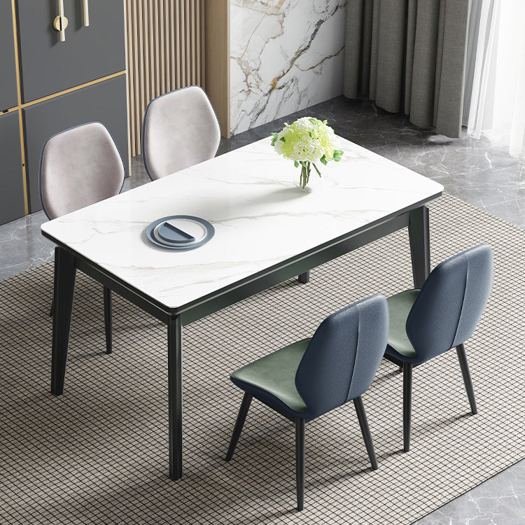 Midcentury Style Dining Room Collection Stone 4 Legs Indoor Dining Site Table Clearhalo ' dining_table' 'Dining Tables & Seating' 'Dining Tables' 'furn' 'furn_dining_table' 'Furniture' 'furniture_dining_table' 'Kitchen & Dining Furniture' 'kitchen&dining_furn' 'kitchen' 'kitchen_dining_table' 4156499