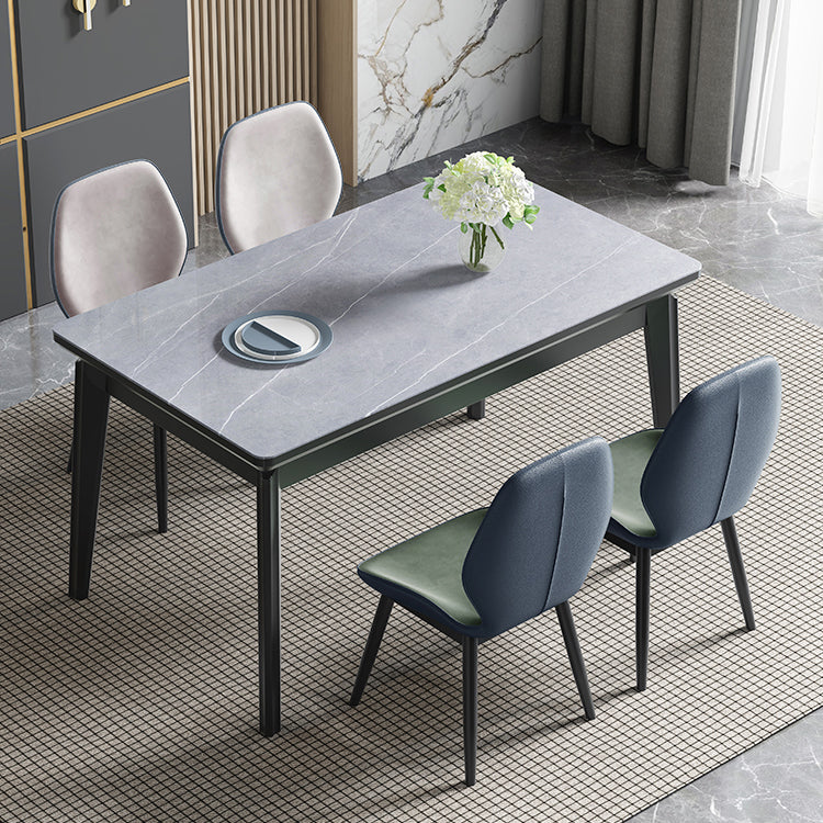 Midcentury Style Dining Room Collection Stone 4 Legs Indoor Dining Site Table Clearhalo ' dining_table' 'Dining Tables & Seating' 'Dining Tables' 'furn' 'furn_dining_table' 'Furniture' 'furniture_dining_table' 'Kitchen & Dining Furniture' 'kitchen&dining_furn' 'kitchen' 'kitchen_dining_table' 4156504