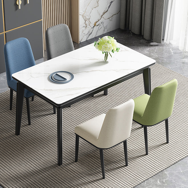 Midcentury Style Dining Room Collection Stone 4 Legs Indoor Dining Site Table Clearhalo ' dining_table' 'Dining Tables & Seating' 'Dining Tables' 'furn' 'furn_dining_table' 'Furniture' 'furniture_dining_table' 'Kitchen & Dining Furniture' 'kitchen&dining_furn' 'kitchen' 'kitchen_dining_table' 4156506