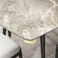 Contemporary Sintered Stone Dining Table Gray Rectangle Dining Table for Kitchen Clearhalo ' dining_table' 'Dining Tables & Seating' 'Dining Tables' 'furn' 'furn_dining_table' 'Furniture' 'furniture_dining_table' 'Kitchen & Dining Furniture' 'kitchen&dining_furn' 'kitchen' 'kitchen_dining_table' 4156516