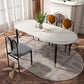 Minimalist Oval Sintered Stone Table Standard Dining Table for Kitchen Clearhalo ' dining_table' 'Dining Tables & Seating' 'Dining Tables' 'furn' 'furn_dining_table' 'Furniture' 'furniture_dining_table' 'Kitchen & Dining Furniture' 'kitchen&dining_furn' 'kitchen' 'kitchen_dining_table' 4156561