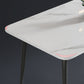 Modern Style Dining Table Rectangle Sintered Stone Dining Table with Black Frame Clearhalo ' dining_table' 'Dining Tables & Seating' 'Dining Tables' 'furn' 'furn_dining_table' 'Furniture' 'furniture_dining_table' 'Kitchen & Dining Furniture' 'kitchen&dining_furn' 'kitchen' 'kitchen_dining_table' 4156578