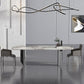 Metal Contemporary Rectangular Table Sintered Stone Indoor Table for Dining Room Clearhalo ' dining_table' 'Dining Tables & Seating' 'Dining Tables' 'furn' 'furn_dining_table' 'Furniture' 'furniture_dining_table' 'Kitchen & Dining Furniture' 'kitchen&dining_furn' 'kitchen' 'kitchen_dining_table' 4156587