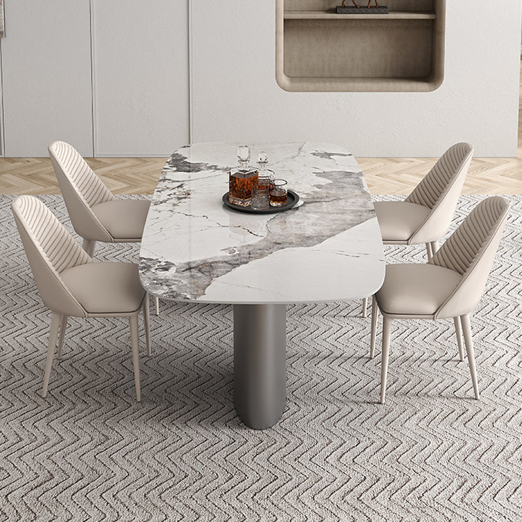 Metal Modern Rectangle Indoor Table Sintered Stone Dining Table for Kitchen and Dining Room Clearhalo ' dining_table' 'Dining Tables & Seating' 'Dining Tables' 'furn' 'furn_dining_table' 'Furniture' 'furniture_dining_table' 'Kitchen & Dining Furniture' 'kitchen&dining_furn' 'kitchen' 'kitchen_dining_table' 4156615