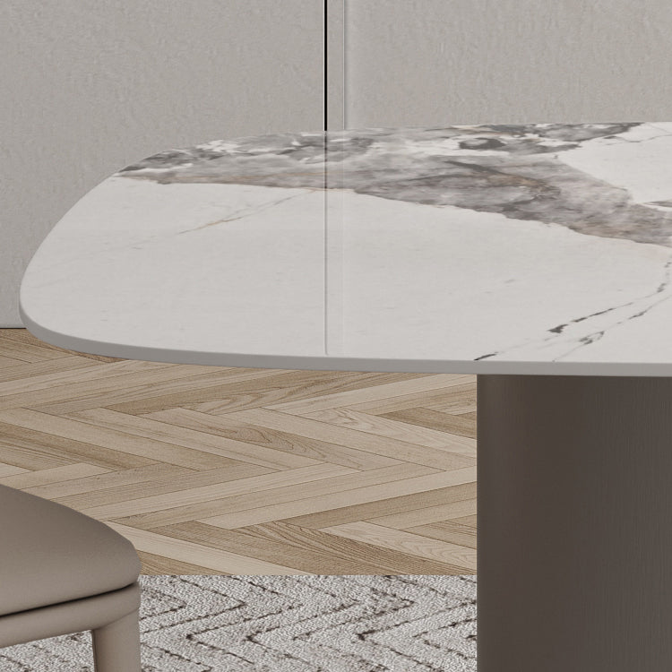 Metal Modern Rectangle Indoor Table Sintered Stone Dining Table for Kitchen and Dining Room Clearhalo ' dining_table' 'Dining Tables & Seating' 'Dining Tables' 'furn' 'furn_dining_table' 'Furniture' 'furniture_dining_table' 'Kitchen & Dining Furniture' 'kitchen&dining_furn' 'kitchen' 'kitchen_dining_table' 4156618