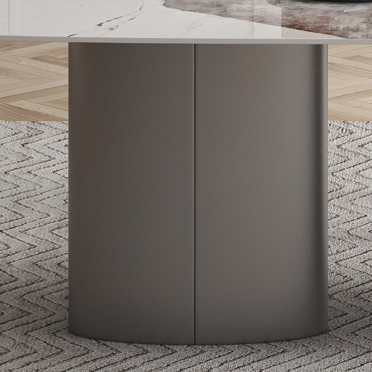 Metal Modern Rectangle Indoor Table Sintered Stone Dining Table for Kitchen and Dining Room Clearhalo ' dining_table' 'Dining Tables & Seating' 'Dining Tables' 'furn' 'furn_dining_table' 'Furniture' 'furniture_dining_table' 'Kitchen & Dining Furniture' 'kitchen&dining_furn' 'kitchen' 'kitchen_dining_table' 4156619