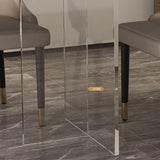 Acrylic Contemporary Rectangular Table Sintered Stone Table for Dining Room Clearhalo ' dining_table' 'Dining Tables & Seating' 'Dining Tables' 'furn' 'furn_dining_table' 'Furniture' 'furniture_dining_table' 'Kitchen & Dining Furniture' 'kitchen&dining_furn' 'kitchen' 'kitchen_dining_table' 4156657