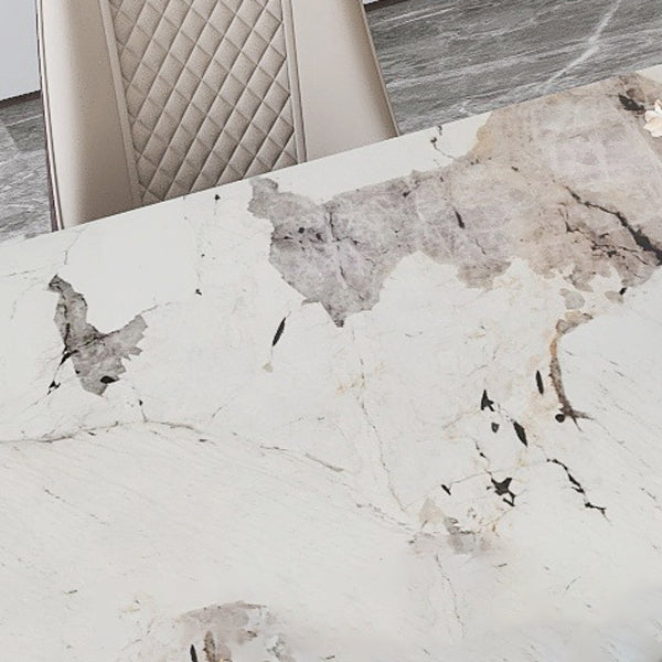 Acrylic Contemporary Rectangular Table Sintered Stone Table for Dining Room Clearhalo ' dining_table' 'Dining Tables & Seating' 'Dining Tables' 'furn' 'furn_dining_table' 'Furniture' 'furniture_dining_table' 'Kitchen & Dining Furniture' 'kitchen&dining_furn' 'kitchen' 'kitchen_dining_table' 4156659