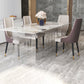 Acrylic Contemporary Rectangular Table Sintered Stone Table for Dining Room Clearhalo ' dining_table' 'Dining Tables & Seating' 'Dining Tables' 'furn' 'furn_dining_table' 'Furniture' 'furniture_dining_table' 'Kitchen & Dining Furniture' 'kitchen&dining_furn' 'kitchen' 'kitchen_dining_table' 4156660
