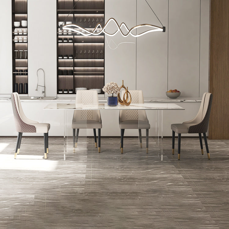 Acrylic Contemporary Rectangular Table Sintered Stone Table for Dining Room Clearhalo ' dining_table' 'Dining Tables & Seating' 'Dining Tables' 'furn' 'furn_dining_table' 'Furniture' 'furniture_dining_table' 'Kitchen & Dining Furniture' 'kitchen&dining_furn' 'kitchen' 'kitchen_dining_table' 4156661