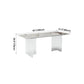 Acrylic Contemporary Rectangular Table Sintered Stone Table for Dining Room Clearhalo ' dining_table' 'Dining Tables & Seating' 'Dining Tables' 'furn' 'furn_dining_table' 'Furniture' 'furniture_dining_table' 'Kitchen & Dining Furniture' 'kitchen&dining_furn' 'kitchen' 'kitchen_dining_table' 4156665