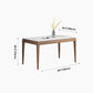 Rectangle Mid-Century Modern Dining Table White Sintered Stone Table with 4 Solid Wood Legs Clearhalo ' dining_table' 'Dining Tables & Seating' 'Dining Tables' 'furn' 'furn_dining_table' 'Furniture' 'furniture_dining_table' 'Kitchen & Dining Furniture' 'kitchen&dining_furn' 'kitchen' 'kitchen_dining_table' 4156712