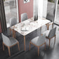 Rectangle Mid-Century Modern Dining Table Sintered Stone Table with 4 Solid Wood Legs Pandora Gold Without Chairs Clearhalo ' dining_table' 'Dining Tables & Seating' 'Dining Tables' 'furn' 'furn_dining_table' 'Furniture' 'furniture_dining_table' 'Kitchen & Dining Furniture' 'kitchen&dining_furn' 'kitchen' 'kitchen_dining_table' 4156715