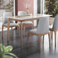 Rectangle Mid-Century Modern Dining Table Sintered Stone Table with 4 Solid Wood Legs Clearhalo ' dining_table' 'Dining Tables & Seating' 'Dining Tables' 'furn' 'furn_dining_table' 'Furniture' 'furniture_dining_table' 'Kitchen & Dining Furniture' 'kitchen&dining_furn' 'kitchen' 'kitchen_dining_table' 4156722