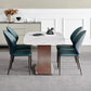 Traditional Luxury Dining Table White Rectangle Sintered Stone Table with Rose Gold Frame Clearhalo ' dining_table' 'Dining Tables & Seating' 'Dining Tables' 'furn' 'furn_dining_table' 'Furniture' 'furniture_dining_table' 'Kitchen & Dining Furniture' 'kitchen&dining_furn' 'kitchen' 'kitchen_dining_table' 4156751