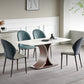 Traditional Luxury Dining Table White Rectangle Sintered Stone Table with Rose Gold Frame Clearhalo ' dining_table' 'Dining Tables & Seating' 'Dining Tables' 'furn' 'furn_dining_table' 'Furniture' 'furniture_dining_table' 'Kitchen & Dining Furniture' 'kitchen&dining_furn' 'kitchen' 'kitchen_dining_table' 4156752