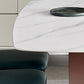 Traditional Luxury Dining Table White Rectangle Sintered Stone Table with Rose Gold Frame Clearhalo ' dining_table' 'Dining Tables & Seating' 'Dining Tables' 'furn' 'furn_dining_table' 'Furniture' 'furniture_dining_table' 'Kitchen & Dining Furniture' 'kitchen&dining_furn' 'kitchen' 'kitchen_dining_table' 4156756