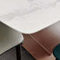 Traditional Luxury Dining Table White Rectangle Sintered Stone Table with Rose Gold Frame Clearhalo ' dining_table' 'Dining Tables & Seating' 'Dining Tables' 'furn' 'furn_dining_table' 'Furniture' 'furniture_dining_table' 'Kitchen & Dining Furniture' 'kitchen&dining_furn' 'kitchen' 'kitchen_dining_table' 4156757