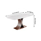 Traditional Luxury Dining Table White Rectangle Sintered Stone Table with Rose Gold Frame Clearhalo ' dining_table' 'Dining Tables & Seating' 'Dining Tables' 'furn' 'furn_dining_table' 'Furniture' 'furniture_dining_table' 'Kitchen & Dining Furniture' 'kitchen&dining_furn' 'kitchen' 'kitchen_dining_table' 4156758