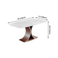 Traditional Luxury Dining Table White Rectangle Sintered Stone Table with Rose Gold Frame Clearhalo ' dining_table' 'Dining Tables & Seating' 'Dining Tables' 'furn' 'furn_dining_table' 'Furniture' 'furniture_dining_table' 'Kitchen & Dining Furniture' 'kitchen&dining_furn' 'kitchen' 'kitchen_dining_table' 4156759