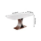 Traditional Luxury Dining Table White Rectangle Sintered Stone Table with Rose Gold Frame Clearhalo ' dining_table' 'Dining Tables & Seating' 'Dining Tables' 'furn' 'furn_dining_table' 'Furniture' 'furniture_dining_table' 'Kitchen & Dining Furniture' 'kitchen&dining_furn' 'kitchen' 'kitchen_dining_table' 4156760