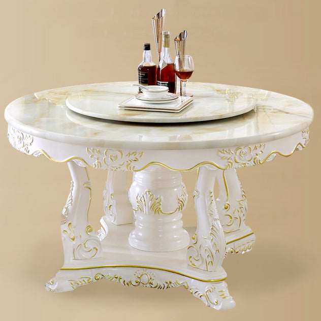 Victorian Style Round Dining Table Rubberwood Solid Wood Pedestal Table for Dining Room Clearhalo ' dining_table' 'Dining Tables & Seating' 'Dining Tables' 'furn' 'furn_dining_table' 'Furniture' 'furniture_dining_table' 'Kitchen & Dining Furniture' 'kitchen&dining_furn' 'kitchen' 'kitchen_dining_table' 4156770