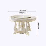 Victorian Style Round Dining Table Rubberwood Solid Wood Pedestal Table for Dining Room Clearhalo ' dining_table' 'Dining Tables & Seating' 'Dining Tables' 'furn' 'furn_dining_table' 'Furniture' 'furniture_dining_table' 'Kitchen & Dining Furniture' 'kitchen&dining_furn' 'kitchen' 'kitchen_dining_table' 4156772