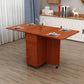Solid Wood Mid-Century Rectangle Table Wooden Top Table with Drop Leaf Red Without Chairs Clearhalo ' dining_table' 'Dining Tables & Seating' 'Dining Tables' 'furn' 'furn_dining_table' 'Furniture' 'furniture_dining_table' 'Kitchen & Dining Furniture' 'kitchen&dining_furn' 'kitchen' 'kitchen_dining_table' 4156821
