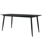 Modern Style Dining Table Rectangle Sintered Stone 4 Legs Table with Black Frame Black Gold Without Chairs Clearhalo ' dining_table' 'Dining Tables & Seating' 'Dining Tables' 'furn' 'furn_dining_table' 'Furniture' 'furniture_dining_table' 'Kitchen & Dining Furniture' 'kitchen&dining_furn' 'kitchen' 'kitchen_dining_table' 4156830
