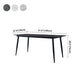 Modern Style Dining Table Rectangle Sintered Stone 4 Legs Table with Black Frame Clearhalo ' dining_table' 'Dining Tables & Seating' 'Dining Tables' 'furn' 'furn_dining_table' 'Furniture' 'furniture_dining_table' 'Kitchen & Dining Furniture' 'kitchen&dining_furn' 'kitchen' 'kitchen_dining_table' 4156839
