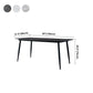 Modern Style Dining Table Rectangle Sintered Stone 4 Legs Table with Black Frame Clearhalo ' dining_table' 'Dining Tables & Seating' 'Dining Tables' 'furn' 'furn_dining_table' 'Furniture' 'furniture_dining_table' 'Kitchen & Dining Furniture' 'kitchen&dining_furn' 'kitchen' 'kitchen_dining_table' 4156841
