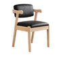 Traditional Wood Dining Arm Chair Open Back Single Dining Side Chair for Home Black-Apricot Clearhalo ' kitchen&dining_furn' 'Dining Chairs' 'Dining Tables & Seating' 'dining_chair' 'furn' 'furn_dining_chair' 'Furniture' 'furniture_dining_chair' 'Kitchen & Dining Furniture' 'kitchen' 4156864