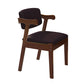 Traditional Wood Dining Arm Chair Open Back Single Dining Side Chair for Home Black-Brown Clearhalo ' kitchen&dining_furn' 'Dining Chairs' 'Dining Tables & Seating' 'dining_chair' 'furn' 'furn_dining_chair' 'Furniture' 'furniture_dining_chair' 'Kitchen & Dining Furniture' 'kitchen' 4156868